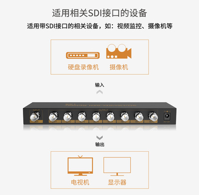 SD108 SDI分配器 一進八出高效解決方案，專業級視頻分發利器